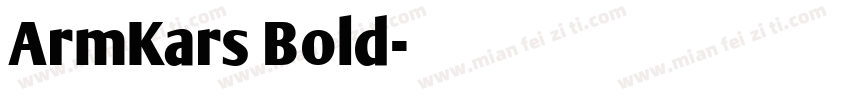 ArmKars Bold字体转换
